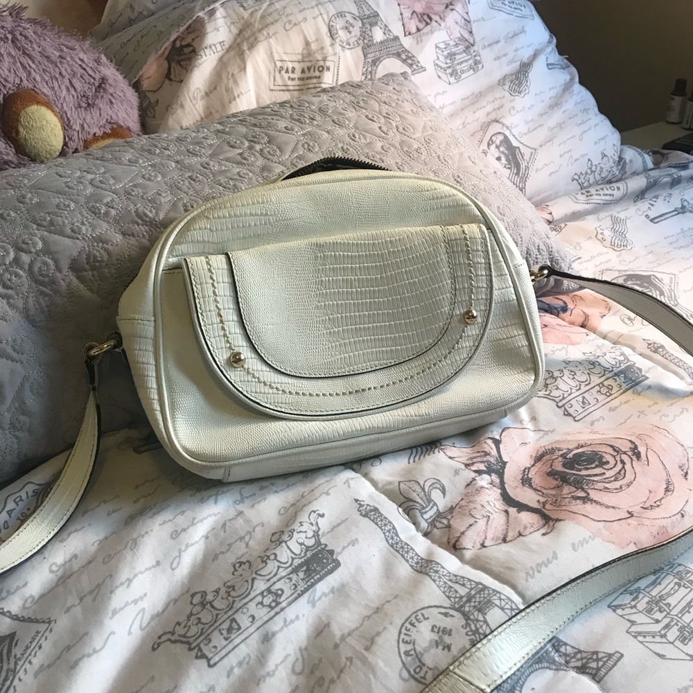 White “alligator” Juicy Couture crossbody Handbag
